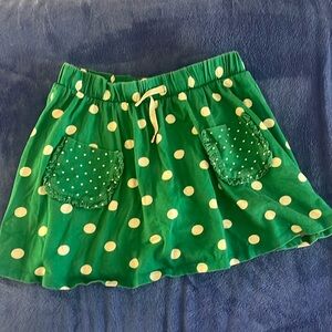Mini Boden Polka Dot Skort 13-14 years, Kelly Green
